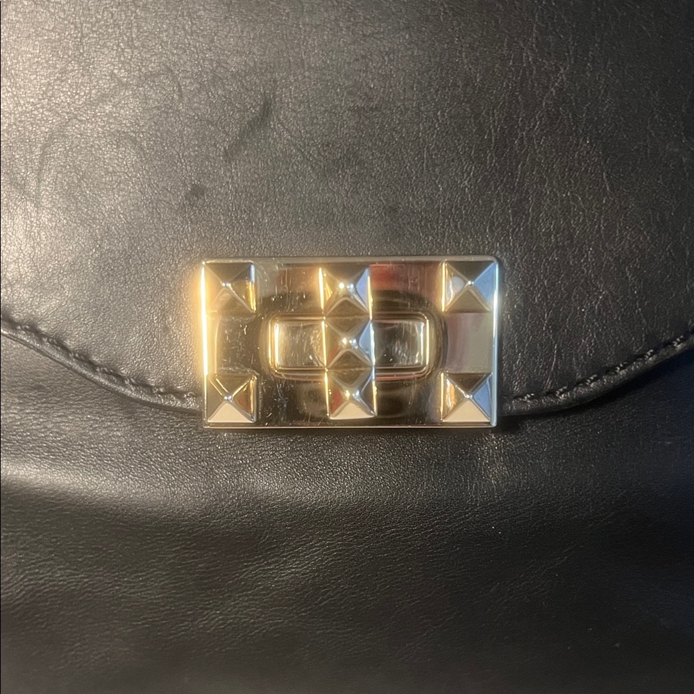 Valentino Garavani Black Studded Satchel - Picture 2 of 11